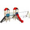 Playground System zostava so šmýkačkou a dvojhojdačkou 4U225D-15
