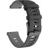 Farebný silikónový remienok pre Samsung Galaxy Watch 46 mm, čierno-sivý