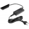 Emuca LED Trafo (sieťový adaptér) 12V s integrovanými konektormi / Čierna 30 W