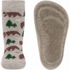 Detské protišmykové ponožky Ewers Stoppersocken SoftStep Bären - dkl beige mel 23-24