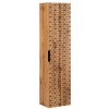 CMD Skrinka do kúpeľne DIAMOND 80-01-D-1D dub wotan/čierna MDF/laminát 35 cm x 140 cm x 25 cm