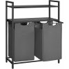 Songmics Vasagle Ovules Lonels 2 x 46 l čierny/sivý