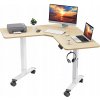 Rohový písací stôl Triadyn WorkBase 1206L s elektrickým nastavením výšky, 120x120cm, Dub