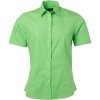 James & Nicholson Košile JN 679, popelínová, krátký rukáv, dámská COT02067904213-lime green 3XL Zelená lime