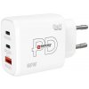 SKROSS DC57-PD65, USB A+C nabíjací adaptér Power Charger 65W GaN EU, Power Delivery, typ C DC57-PD65