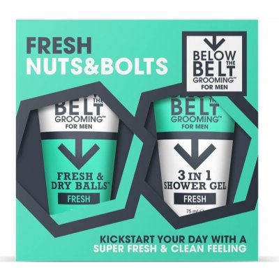 Below the Belt Grooming Fresh gel na intímne partie pre mužov 75 ml + čistiaci gél 3 v 1 na intímne partie 75 ml kozmetická sada