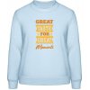 AWDis Sweat Mikina - Dizajn - Great Taste for Great Moments - Nebeská modrá - L - Dámske