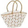 J-Line by Jolipa Plážová pletená taška s kvietkovou čipkou Beach Bag Flower - 54*24*30cm - J-Line by Jolipa