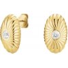 Rosefield Výrazné pozlátené náušnice Solitaire JEBTG-J1202
