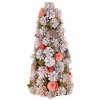 Stromček MagicHome Vianoce, ozdobený, prírodný, ružový, 40 cm