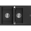 Mexen Gaspar - drez granitový 73,7x47,5cm, 1,5-komorový, čierna-strieborná, 6507731505-73