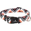 Obojok nylon Stian oranžovobiely M 2x40-55cm Flamingo