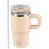Termohrnček MagicHome, na kávu/čaj, 550 ml, so slamkou, nerez