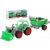 Wader Traktor farmár s lopatou a návesom