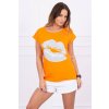 Dámske tričko s potlačou pier MI8985 oranžové
