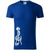 Husľový kľúč gitara - Tričko z organickej bavlny - XL ( Kráľovská modrá )