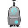 Sivý multifunkčný žiariaci batoh na kolieskach Ziggy