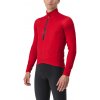 Castelli Entrata Thermal, Rich red/ Black Veľkosť: M Pánsky zateplený cyklistický dres do chladných podmienok