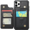 AppleMix CASEME puzdro pre Apple iPhone 11 Pro - umelá koža - slot na kartu - čierne