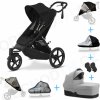 Set 6v1 Cybex Avi Spin Moon Black 2024 + vanička Cot S Fog Grey + adaptéry + pláštenky Thule + ochranná sieť