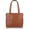 Paolo Peruzzi Dámska kožená shopper kabelka cez rameno | koňak T-41-CG
