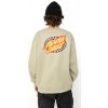 pánska mikina SANTA CRUZ OVAL CHECK FLAME CREW STONE GREY M