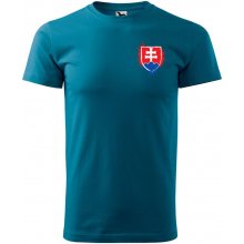 Tričko Slovenský Znak petrol blue