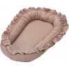COTTON & SWEETS Detské hniezdo s volánikmi Basic - Dusty peach
