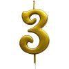 Narodeninová sviečka zlatá číslo 3