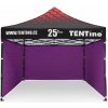 TENTino PROMO nožnicový stan 3x3 m STEEL s potlačenou STRECHOU Farba opláštenia: 15A - FIALOVÁ, Počet bočních plachet: konstrukce + střecha TENTino + 2x boční strana