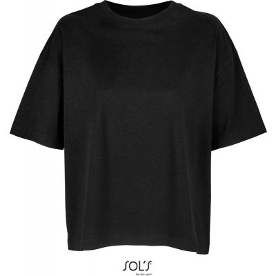 SOL'S Boxy Women Dámske oversize tričko čierna deep