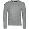 Polo Ralph Lauren svetre Pull Col Rond en Maille Torsadee šedá