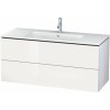Duravit L-Cube skrinka 122x48.1x55 cm závesná kúpeľňová skrinka pod umývadlo biela LC624308585