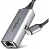 AXAGON ADE-TXPD, USB-C 3.2 Gen 1 - Gigabit Ethernet sieťová karta, Asix AX88179, PD 100W, auto inštal