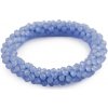 Náramok / gumička z brúsených korálikov modrá svetlá 1ks