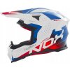 NOX MOTOCYKLOVÁ PRILBA CROSS ENDURO OFFROAD N634 GRADIANT WHITE BLUE RED 2XL