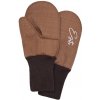ESITO Zimné palcové rukavice softshell s baránkom Brown Veľ. 3 - 5 rokov