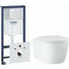 Súprava WC misa s pomaly sa sklápajúcim sedadlom Grohe Start 103848SH00, podomietková konštrukcia Grohe Rapid SL 38539001