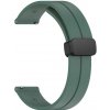 eses Silikónový remienok s magnetickou sponou pre smart hodinky 20 mm Farba: tmavo zelená