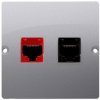 Zásuvka tel/dát. RJ12/RJ45 Cat.5e strieb. mat.metal. SIMON Basic (simon)