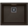 Alveus QUADRIX 50 MONARCH kuchynský granitový drez so sifónom56x46-Chocolate+prepad anthra 1108036+anthracit