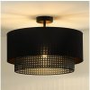 Duolla Duolla - Prisadený luster BOHO RATTAN 1xE27/15W/230V pr. 45 cm čierna DU604666 + záruka 3 roky zadarmo