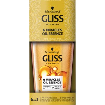 Gliss Kur Hair Repair 6 Miracles olejová esence pro všechny typy vlasů 75 ml