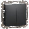 Schneider Electric Slovakia spol. s r.o. Sedna Design - SDD114118 - Tlačidlo dvojité 1/0+1/0 - Antracit