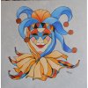 Masky-Karneval 2,Marta Augustínska,originálny,ručne maľovaný obraz M (do veľkosti 65x65cm) Fialová