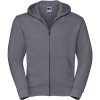 Russell mikina s kapucí 266M Authentic na zip pánská COT10266M25300 convoy grey