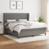 Box spring postel s matrací tmavě šedá 180x200 cm textil Šedá 3128222
