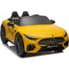 Detské športové dvojmiestne elektrické autíčko Megacar Mercedes AMG SL63, 2x200W, 24V 7Ah, žlté lakované