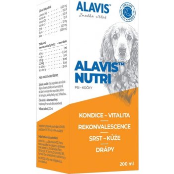 Alavis Nutri lososový olej obohatený o minerály a vitamíny pre psy a mačky 200 ml