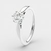 Diamantový zásnubný prsteň z bieleho zlata R057 Briliant - 0,57ct + darčekové balenie zdarma